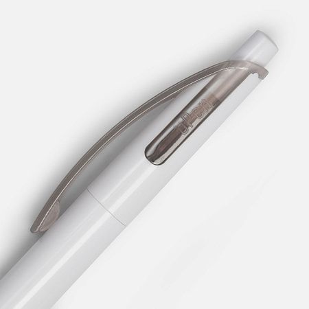 Ручка шариковая Bento, белая с серым