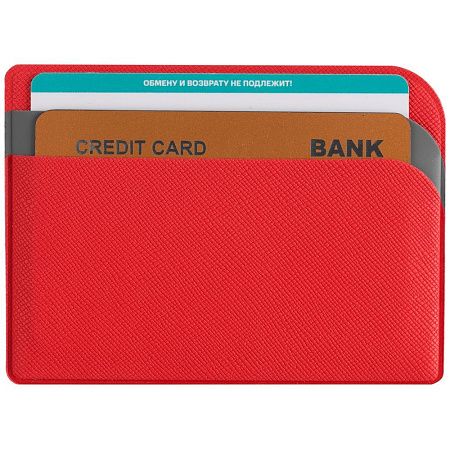 Чехол для карточек Dual, красный