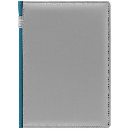 Ежедневник Spain Shall на заказ, недатированный, серый с бирюзовым