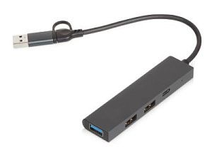 USB-хаб «Command» с коннектором 2-в-1 USB-C и USB-A, 2.0/3.0