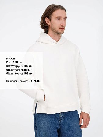Худи оверсайз унисекс Tolla, молочное, размер M/L