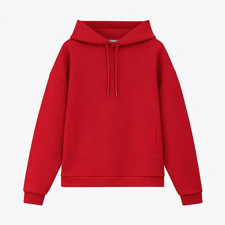 Худи релакс унисекс Баланс (Balance), с начесом, красный, размер XL/2XL