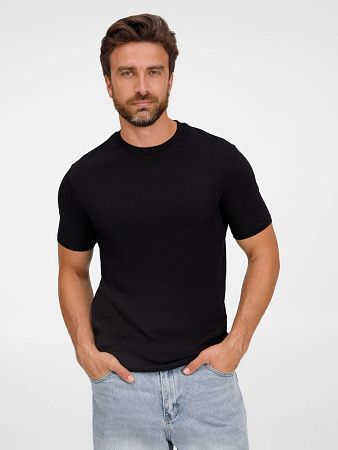 Футболка унисекс T-Bolka 180, черная, размер S