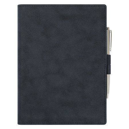 Ежедневник-портфолио Clip NEO недатированный в подарочной коробке, черный (в комплекте ручка Tesoro серебро)