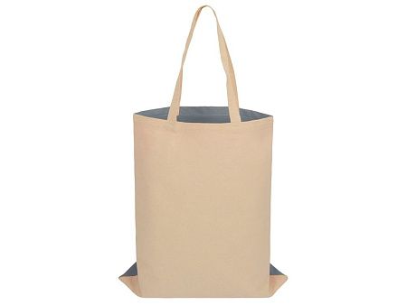 Сумка для шопинга «Twin» двухцветная из хлопка, 180 г/м2