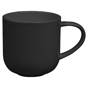 Кружка фарфоровая Casa Grande Iris Color Matt, матовая, черная/черная, 400 мл