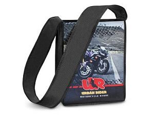 Сумка-мессенджер из нетканого материала PET с возможностью полноцветной печати, цвет: черный