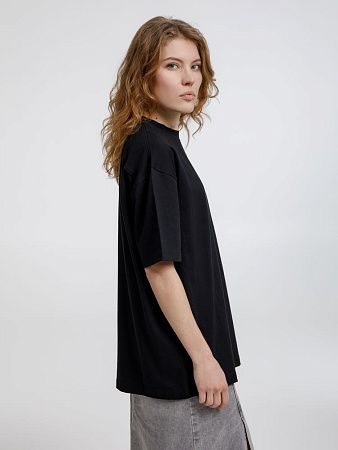 Футболка оверсайз унисекс Sideline, черная, размер XS/S