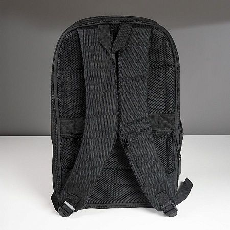 Расширяющийся  рюкзак "Slim" из водостойкого материала, чёрный, 45х30х6 см, ткань верха: 100% полиэстер 1680 D