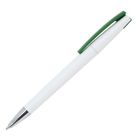 Ручка шариковая, пластиковая, белая/зеленая 346 Zorro Assembling