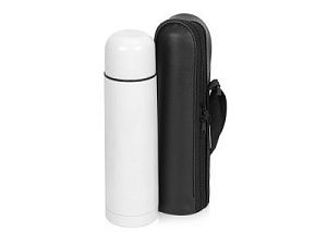 Термос «Ямал» с чехлом, цвет: белый