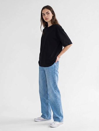Футболка Oversize Premium 210, черная, размер S