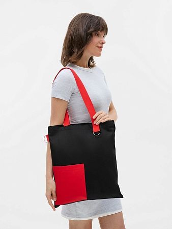 Шопер Onlook, черный с красным