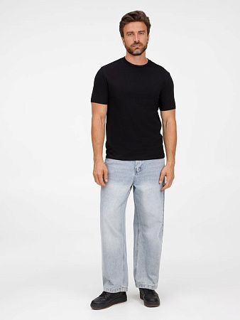 Футболка унисекс T-Bolka 180, черная, размер S