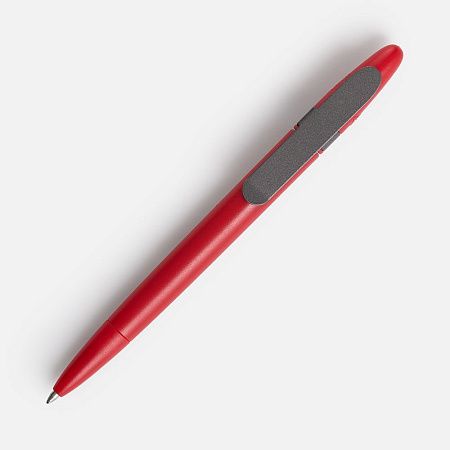 Ручка шариковая Prodir DS5 TSM Metal Clip, красная с серым