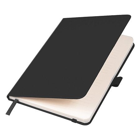 Блокнот Forest  Alfa Polo  Soft А5, недатированный, в твердой обложке, с черной резинкой и петлей для ручки, черный