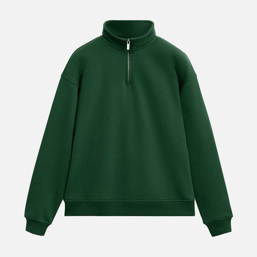 Толстовка на молнии унисекс Флоу (Flow), зеленая, размер 3XL/4XL