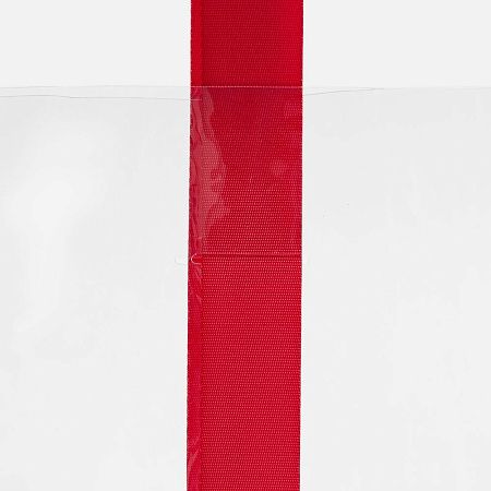 Шопер Clear Fest, ver.2, прозрачный с красными ручками