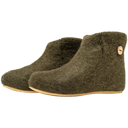 Домашние валенки Wild, зеленые (олива), размер 35