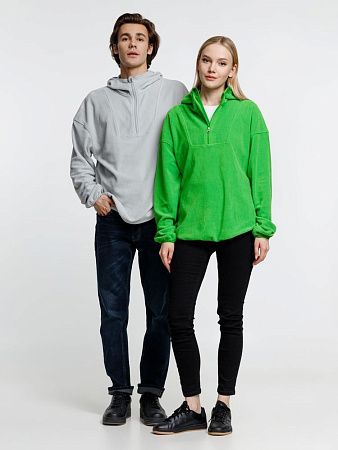 Анорак флисовый унисекс Fliska, зеленое яблоко, размер XL/2XL