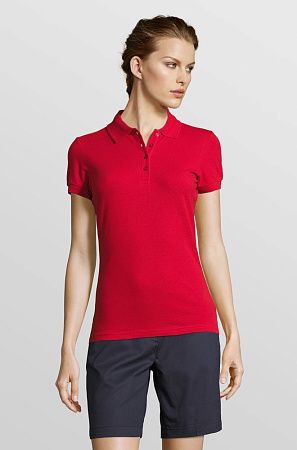 Рубашка поло женская People 210, красная, размер L