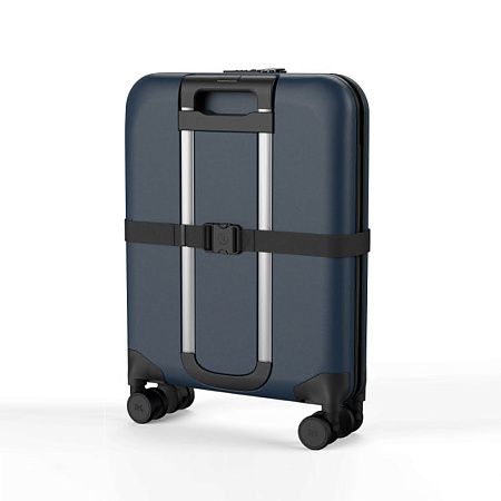 Чемодан складной Rollink Vega 360 55x40x20 см, 4 колеса, серо-синий