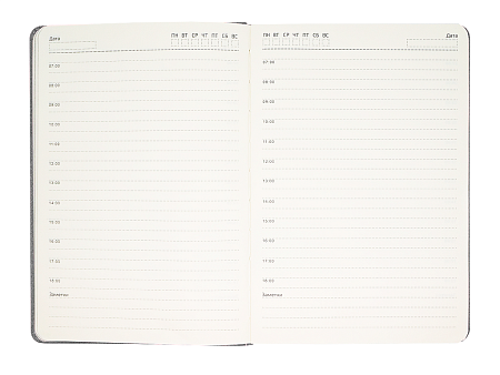 Ежедневник Flexy Ausone A5, темно-серый, недатированный, в гибкой обложке