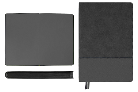 Ежедневник Flexy Treviso Nuba Sand Color А5, серый/синий, недатированный, в гибкой обложке