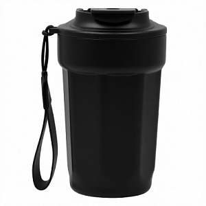 Термокружка Nara, вакуумная, стальная, 410 мл, матовая, черная