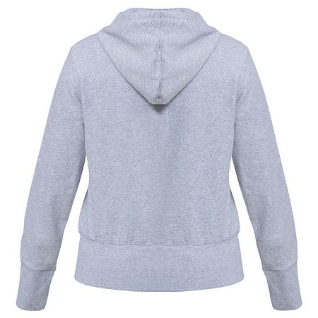 Толстовка женская Hooded Full Zip серый меланж, размер S