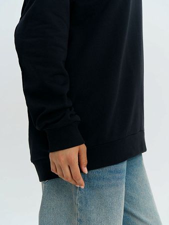 Свитшот оверсайз унисекс Omnifit, черный, размер XS/S