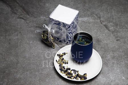 Подарочный набор "Синяя вечность": кофер, синий чай, коробка