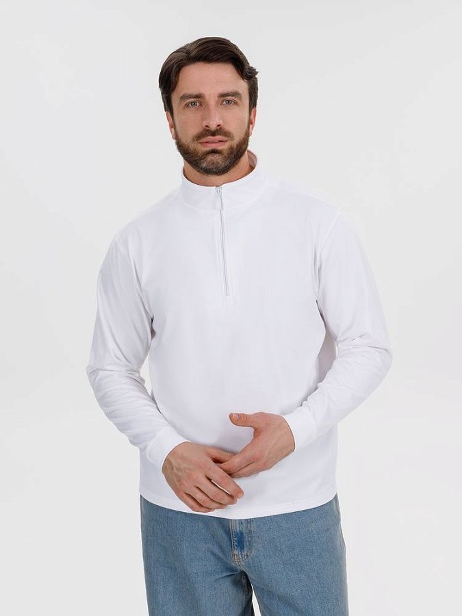 Свитшот на молнии Morfiss, белый, размер XS/S