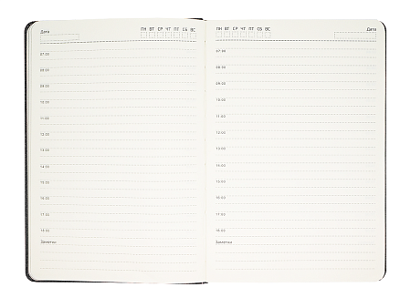 Ежедневник Alfa Garda Nuba А5, темно-серый, недатированный, в твердой обложке в сливбоксе