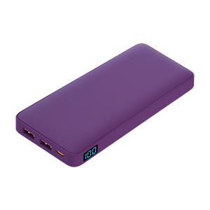 Внешний аккумулятор с подсветкой Анкор Плюс PD (Ancor PD Plus) 10000 mAh, фиолетовый