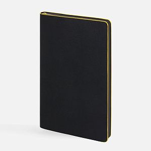 Ежедневник Trait, недатированный, черный с желтым