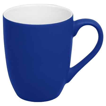 Кружка фарфоровая Casa Grande Tulip Soft софт тач, синяя/белая, 350 мл