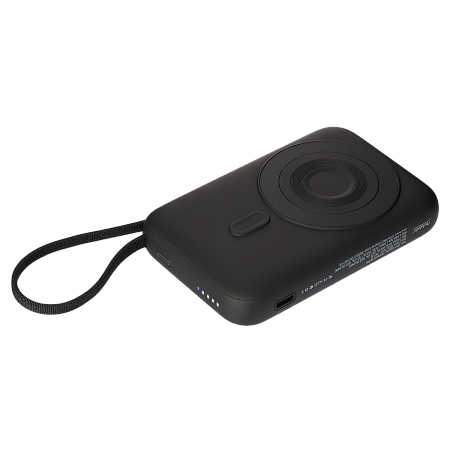 Внешний аккумулятор Комбо (Combo) 4-в-1 10000mAh с функцией беспроводной зарядки 15W, черный