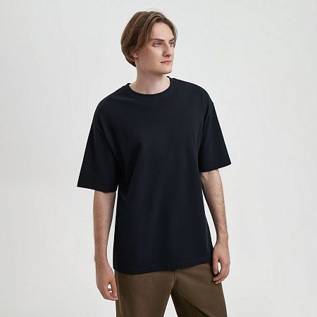 Футболка унисекс премиум AURA, 100% хлопок 200гр. черный, размер 3XL/4XL