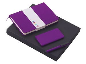 Подарочный набор «COLOR IT» c блокнотом, ручкой и повербанком, 5000 mAh
