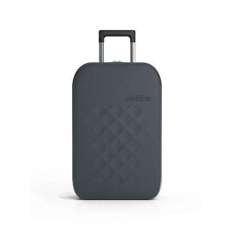 Чемодан складной Rollink Vega II 55x40x20 см, 2 колеса, серо-синий