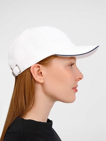 Бейсболка Buffalo, белая с темно-синим