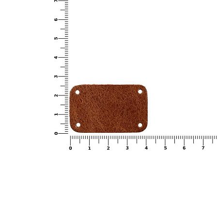 Лейбл кожаный Beta, S, горчичный