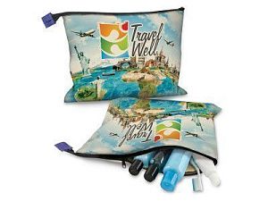 Дорожная косметичка с возможностью полноцветной печати, цвет: натуральный