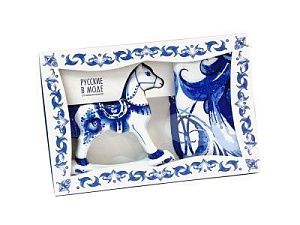 Подарочный набор «Гжель», цвет: синий, белый