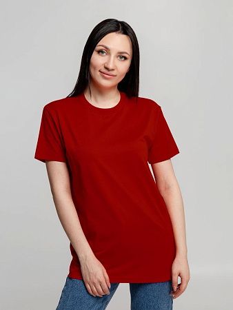 Футболка унисекс T-Bolka 160, темно-красная, размер M