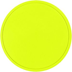 Лейбл из ПВХ Dzeta Round, L, желтый неон