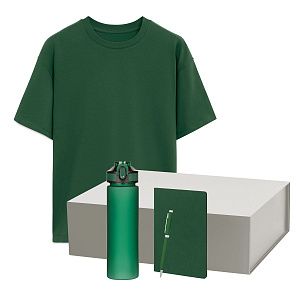 Набор с одеждой RUST NEO (футболка, бутылка, ежедневник, ручка), зеленый, 3XL/4XL