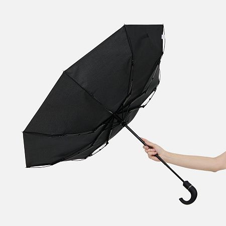 Зонт складной Hooklook, черный