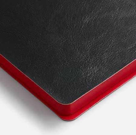 Ежедневник Doppio, недатированный, черный с красным